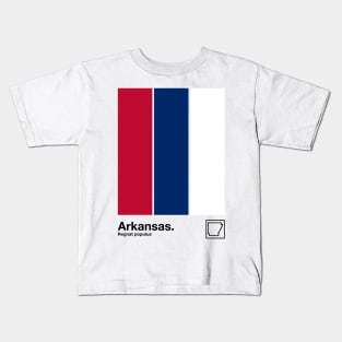 Arkansas  // Original Minimalist Artwork Poster Design Kids T-Shirt